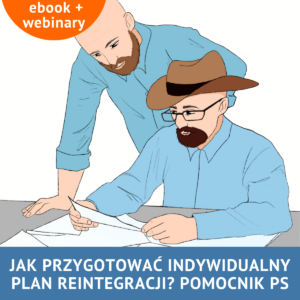 Mężczyzna i kobieta z Pakietu: Jak opracować indywidualny plan reintegracji? Pomocnik dla PS pracują nad planem.